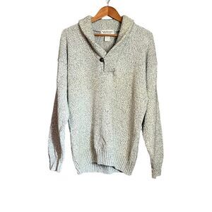 Northwoods Ragg Wool Blend Sweater | Grey‎ Knit Pullover Classic Warm Style